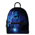 Industrial Welder Print Leather Backpack