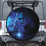 Industrial Welder Print Leather Spare Tire Cover