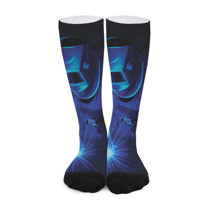 Industrial Welder Print Long Socks