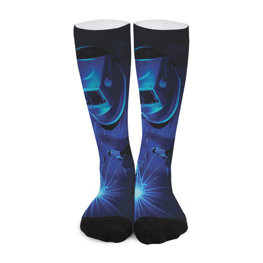 Industrial Welder Print Long Socks
