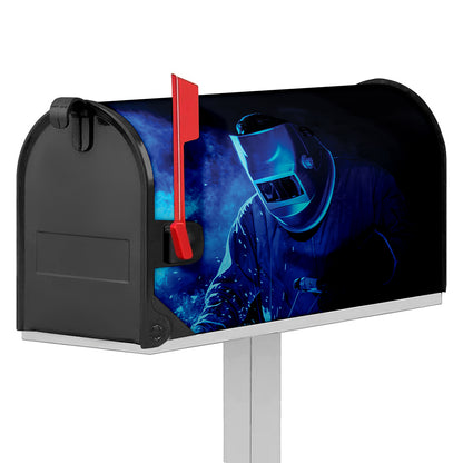 Industrial Welder Print Mailbox Cover