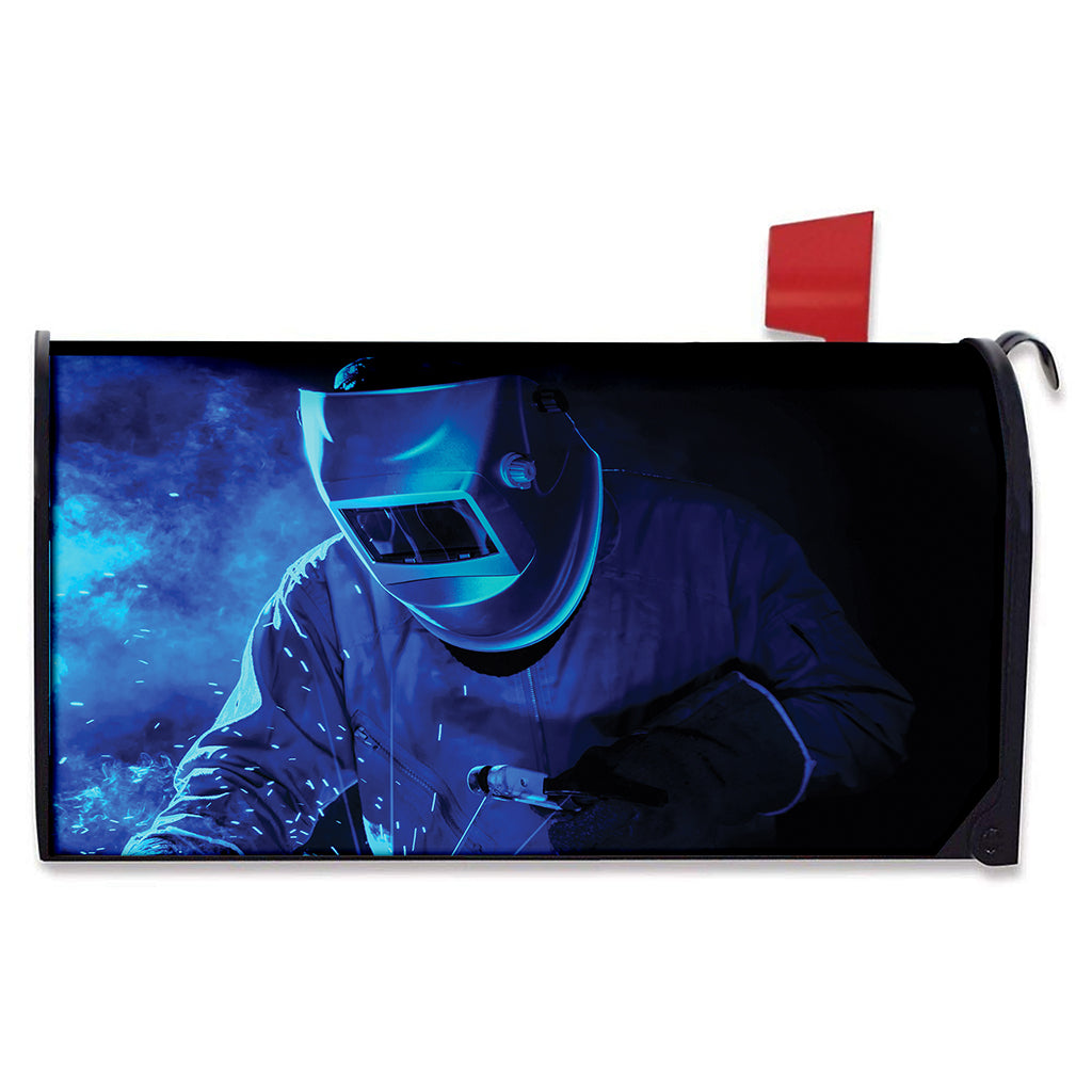 Industrial Welder Print Mailbox Cover