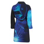 Industrial Welder Print Men's Bathrobe