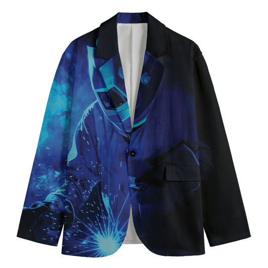 Industrial Welder Print Men's Blazer