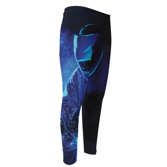Industrial Welder Print Men's Compression Pants