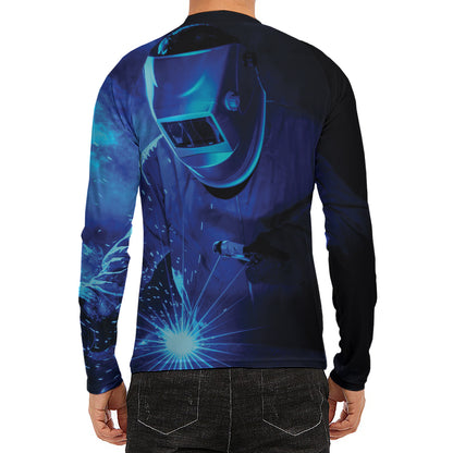 Industrial Welder Print Men's Long Sleeve Rash Guard