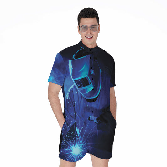Industrial Welder Print Men's Rompers