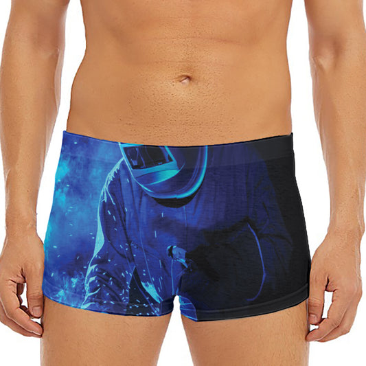 Industrial Welder Print Men's Short Boxer Briefs