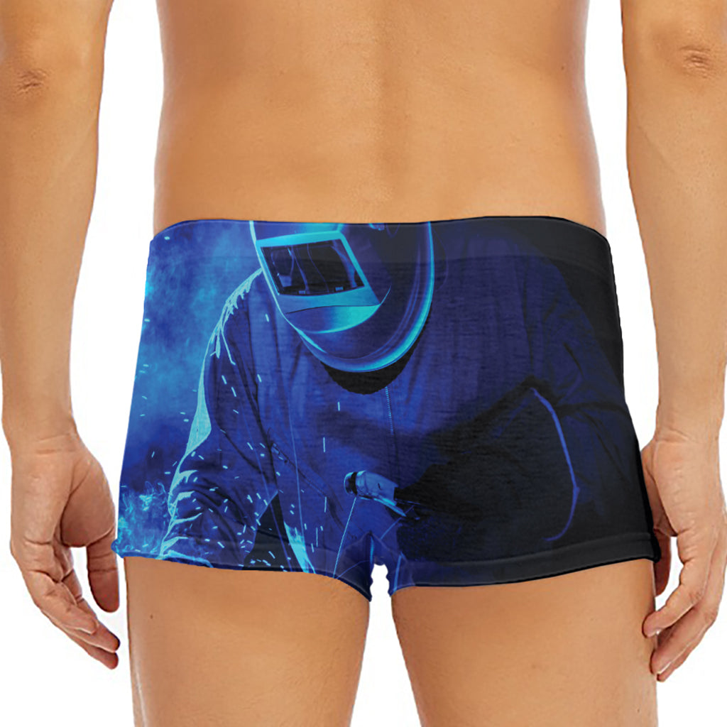 Industrial Welder Print Men's Short Boxer Briefs