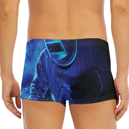 Industrial Welder Print Men's Short Boxer Briefs