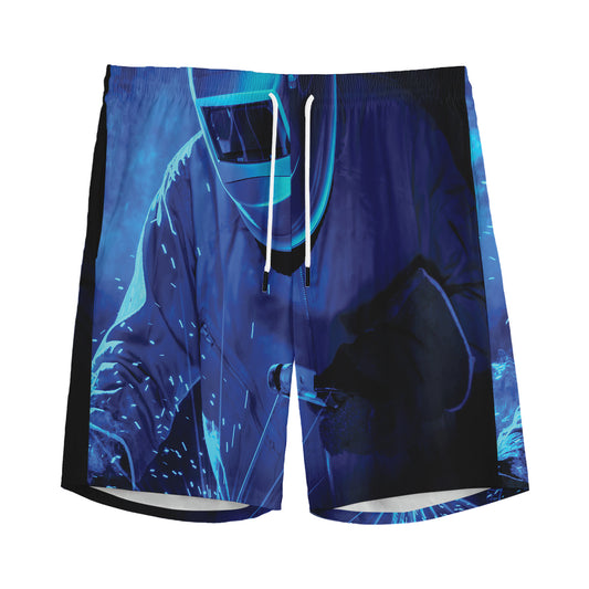 Industrial Welder Print Men's Sports Shorts