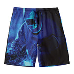 Industrial Welder Print Men's Swim Trunks