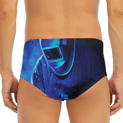 Industrial Welder Print Men's Triangle Swim Briefs