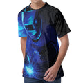 Industrial Welder Print Men's Velvet T-Shirt