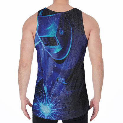 Industrial Welder Print Men's Velvet Tank Top