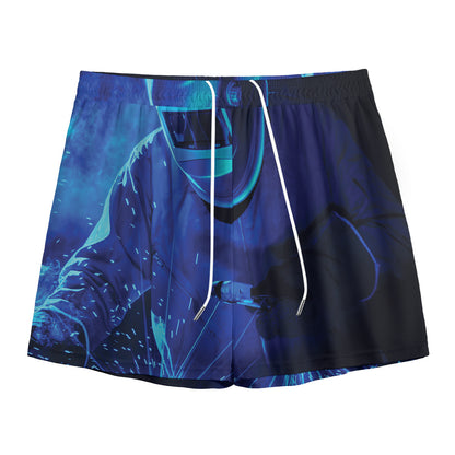 Industrial Welder Print Mesh Shorts