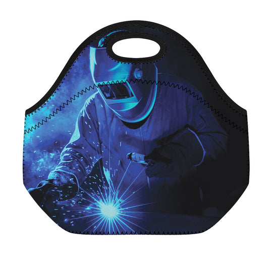 Industrial Welder Print Neoprene Lunch Bag