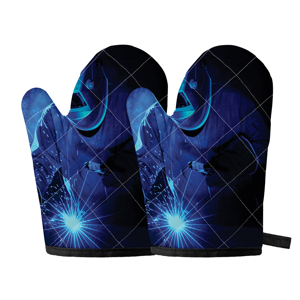 Industrial Welder Print Oven Mitts