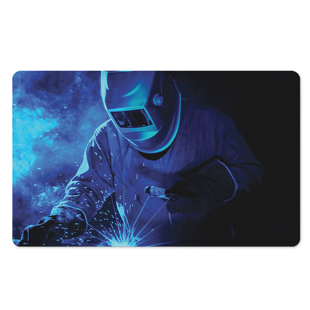 Industrial Welder Print Polyester Doormat