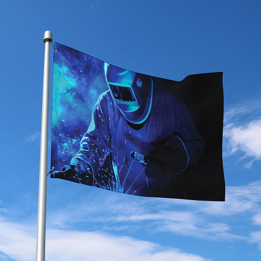 Industrial Welder Print Polyester Flag