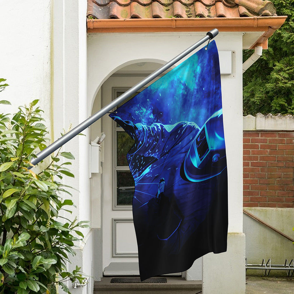 Industrial Welder Print Polyester Flag