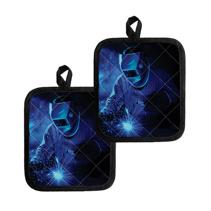 Industrial Welder Print Pot Holders