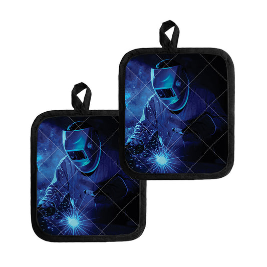 Industrial Welder Print Pot Holders