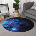 Industrial Welder Print Round Rug