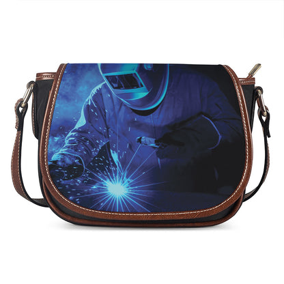 Industrial Welder Print Saddle Bag