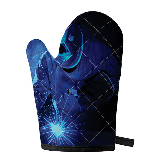 Industrial Welder Print Single Oven Mitt