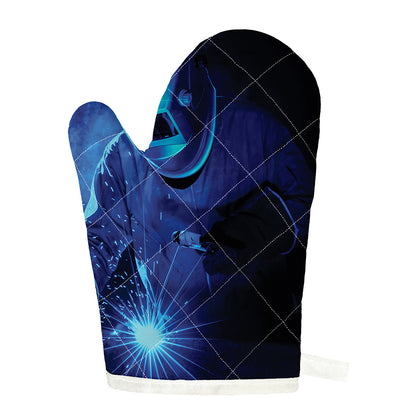 Industrial Welder Print Single Oven Mitt