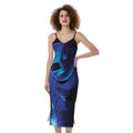 Industrial Welder Print Slim Fit Midi Cami Dress