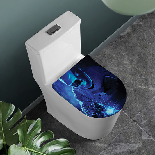 Industrial Welder Print Toilet Lid Cover