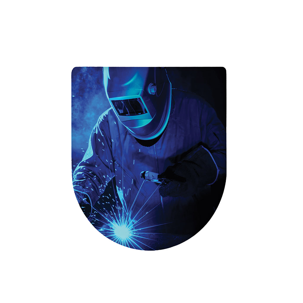 Industrial Welder Print Toilet Lid Cover
