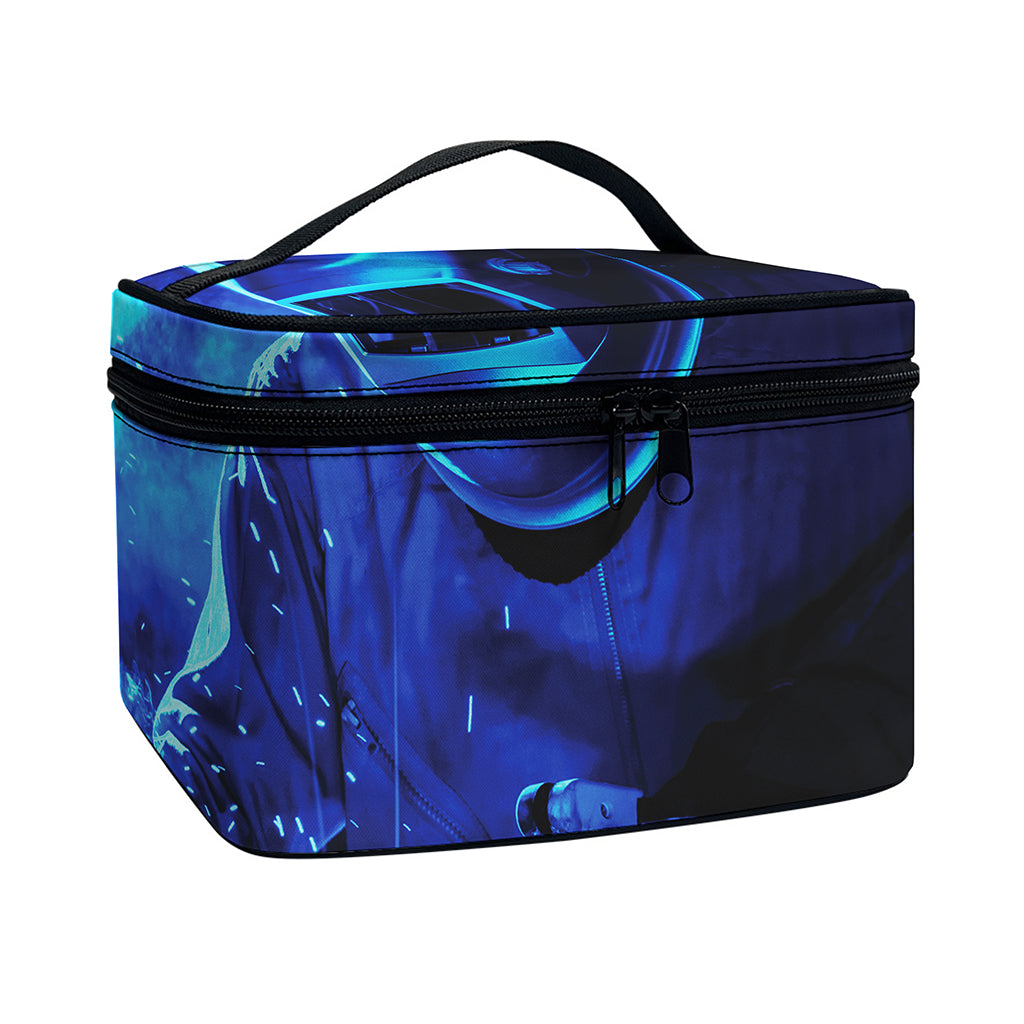 Industrial Welder Print Travel Makeup Bag