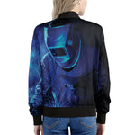 Industrial Welder Print Women's Bomber Jacket