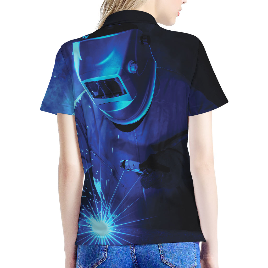 Industrial Welder Print Women's Polo Shirt