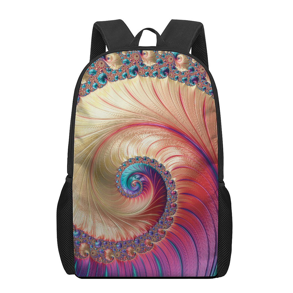 Infinite Fractal Print 17 Inch Backpack