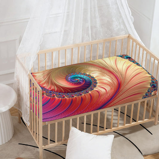 Infinite Fractal Print Baby Crib Sheet