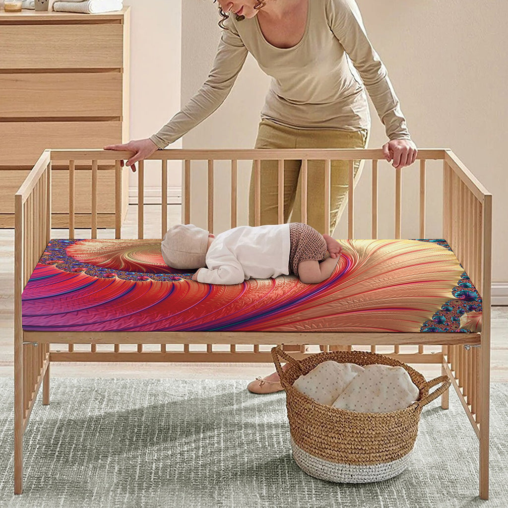 Infinite Fractal Print Baby Crib Sheet