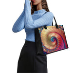 Infinite Fractal Print Canvas Tote Bag