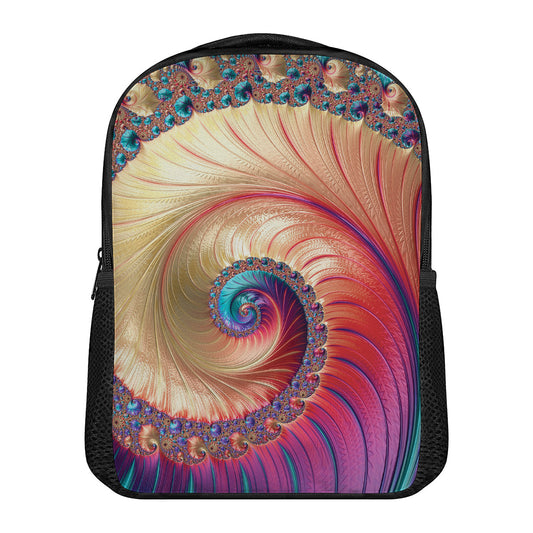 Infinite Fractal Print Casual Backpack