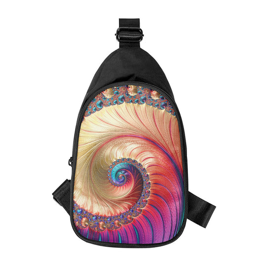 Infinite Fractal Print Chest Bag