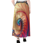 Infinite Fractal Print Chiffon Maxi Skirt