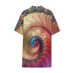 Infinite Fractal Print Cotton Hawaiian Shirt