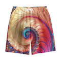 Infinite Fractal Print Cotton Shorts