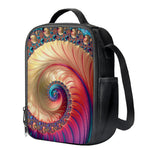 Infinite Fractal Print Crossbody Lunch Bag