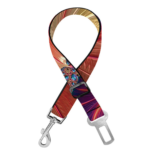 Infinite Fractal Print Dog Seat Belt