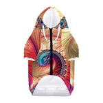 Infinite Fractal Print Dog Zip Up Hoodie