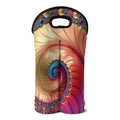 Infinite Fractal Print Double Neoprene Wine Tote